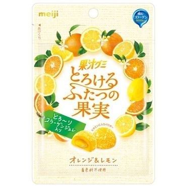 Meiji мармелад с апельсином и лимоном 52 гр - фото 42897