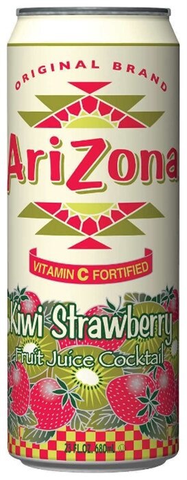 Arizona kiwi strawberry напиток чайный со вкусом киви клубника 680 мл - фото 42989