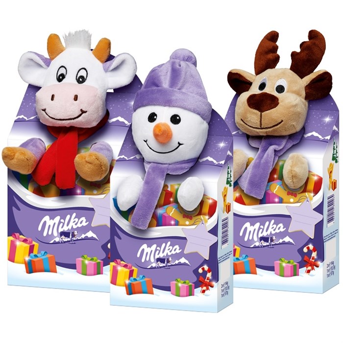 Milka Xmas Plush Mix плюшевая игрушка + шоколад 98 гр 725303 - фото 43034