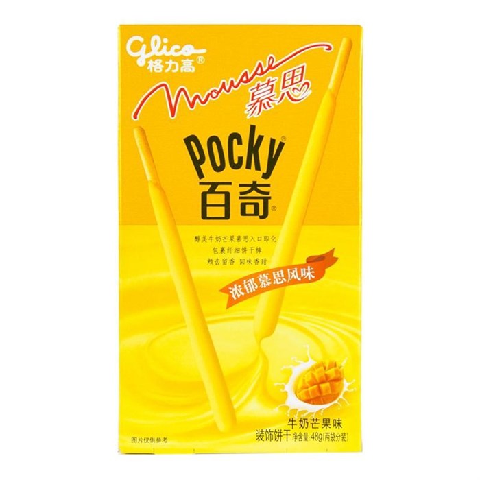 Glico Pocky хлебные палочки со вкусом молока и манго 48 гр - фото 43105