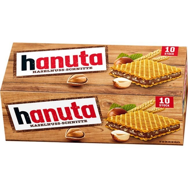 Hanuta вафли с кусочками фундука и молочным шоколадом штука 22 гр - фото 43466