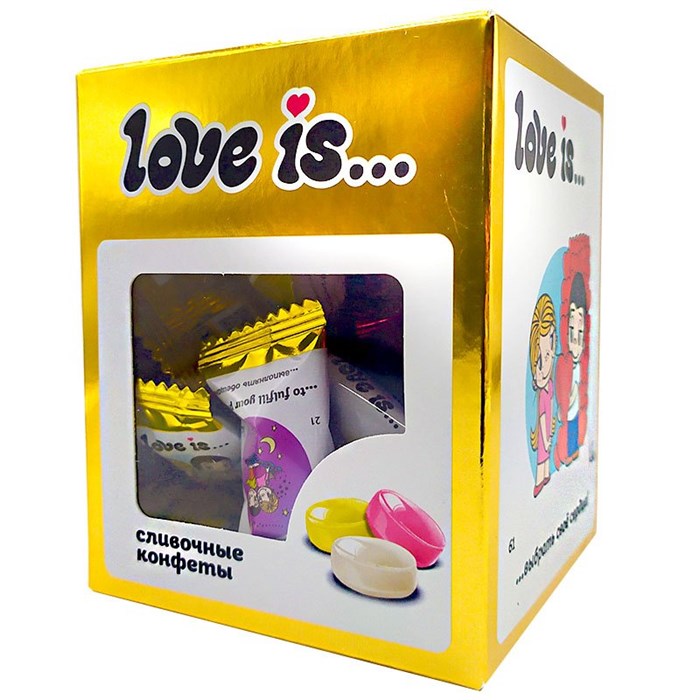 Love is сливочные конфеты Ассорти вкусов (коллекция Золото) 105 гр - фото 43899