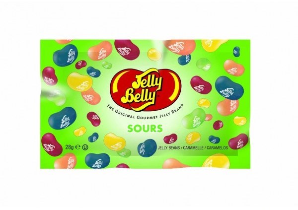 Jelly Belly Sours драже жевательное ассорти кислые фрукты 28 гр - фото 43928