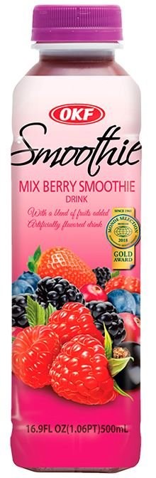 Smoothie Mix Berry OKF Смузи  Витаминный напиток с лактобактериями ягодный микс 500 мл - фото 43985