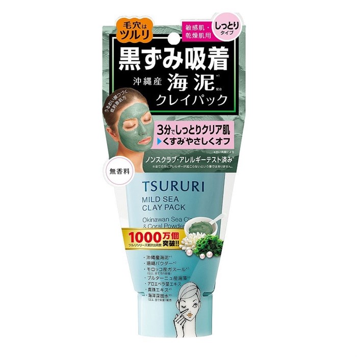 BCL Tsururi Mineral Clay Pack крем - маска для лица с глиной и морскими водорослями 150 мл - фото 44198