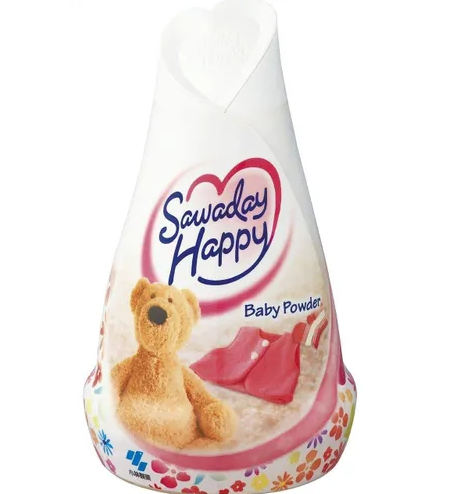 Kobayashi Sawaday Happy Baby Powder Освежитель воздуха для комнаты пудровый аромат 120г - фото 44212