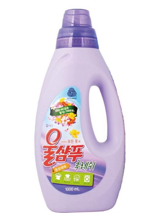 Aekyung Wool Shampoo Fresh жидкое средство для стирки деликатных тканей 1000 мл - фото 44348