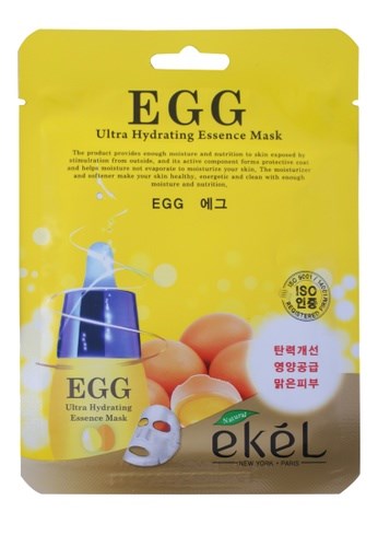 Ekēl UH Essence Mask Egg Маска тканевая для лица яичная, пакет 25мл - фото 44619