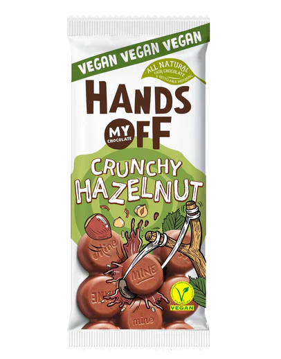 Hands off Crunchy Hazelnut Шок. плитка 100гр - фото 44814
