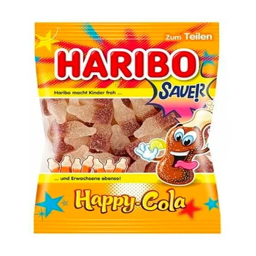Haribo Happy Cola Sauer мармелад кислая кола 175 гр - фото 44827