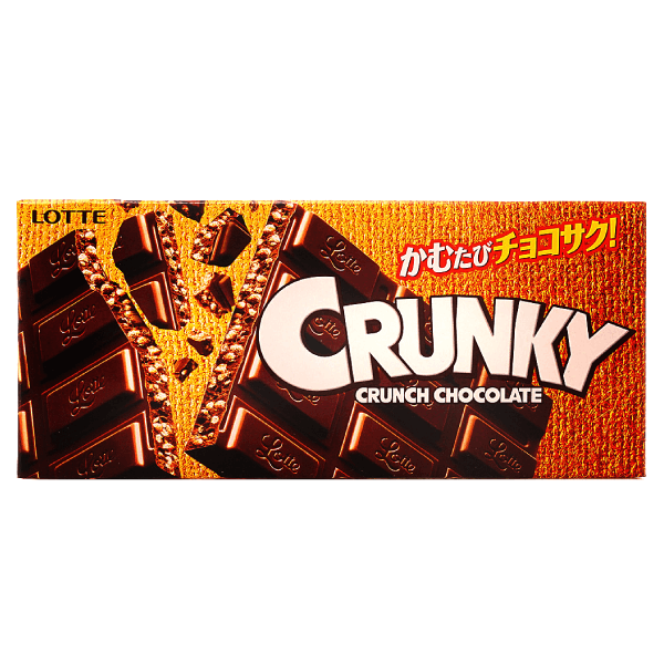 Lotte Crunky Crunch Chocolate Шоколад Кранки хрустящий 45гр 208708 - фото 45358