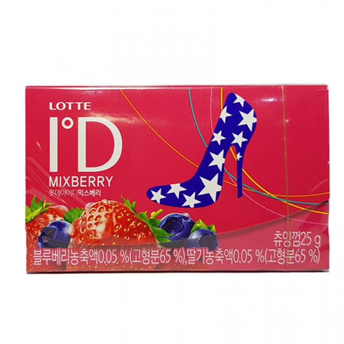 Lotte ID Mixberry жевательная резинка со вкусом ягодный микс 25 гр - фото 45363