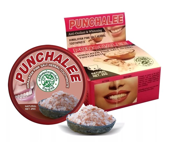 Punchalee Растительная зубная паста с гималайской розовой солью 25г - фото 45779