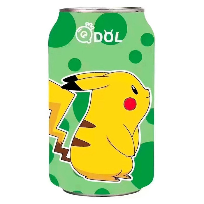 Qdol Pokemon Lime газированный напиток со вкусом лайма 330 мл - фото 45782