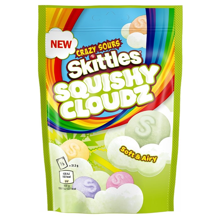 Skittles Squishy Cloudz Crazy Sours жевательные конфеты 94 гр - фото 45906