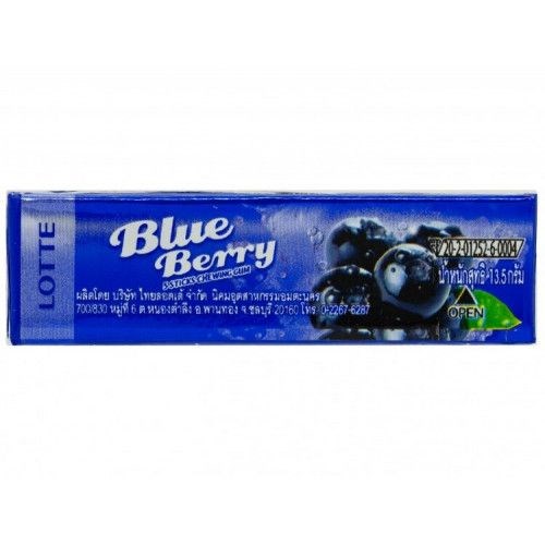 Thai Lotte Blueberry жевательная резинка голубика 13.5 гр - фото 45982