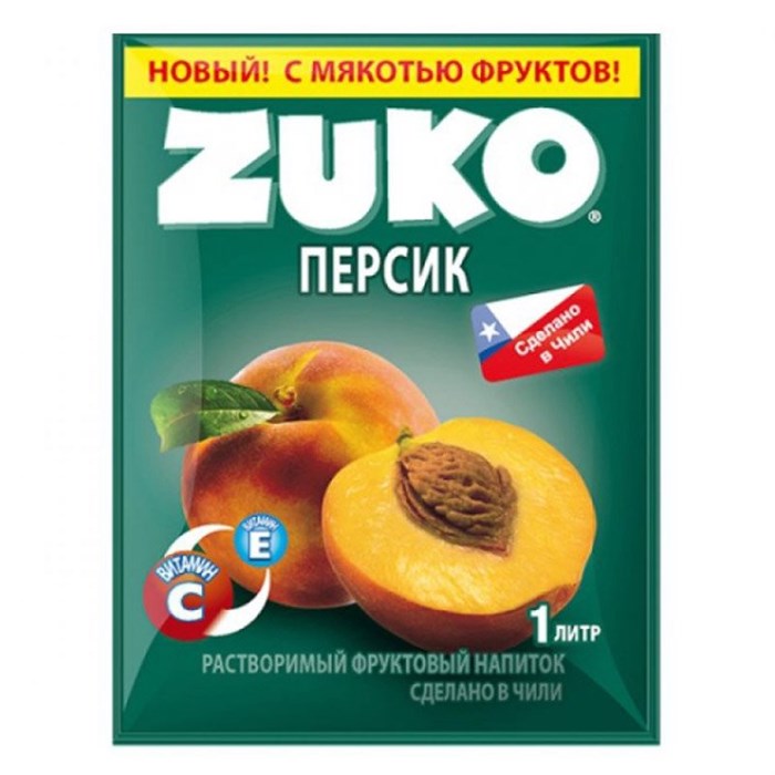 Zuko растворимый напиток персик 20 гр - фото 46105