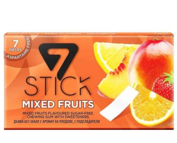 7 Stick Tropical жевательная резкнка со вкусом тропических фруктов 24 гр - фото 46159