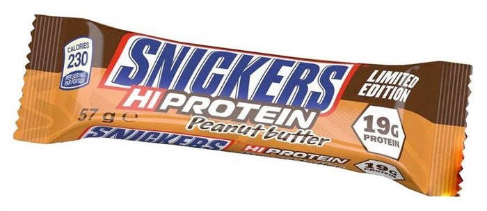 Snickers Peanut Butter Hi Protein протеиновый батончик 57 гр - фото 46383