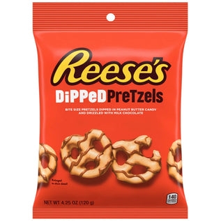 Reese's Dipped Pretzels крендельки с арахис. пастой и мол. шоколадом 120 гр. - фото 46436