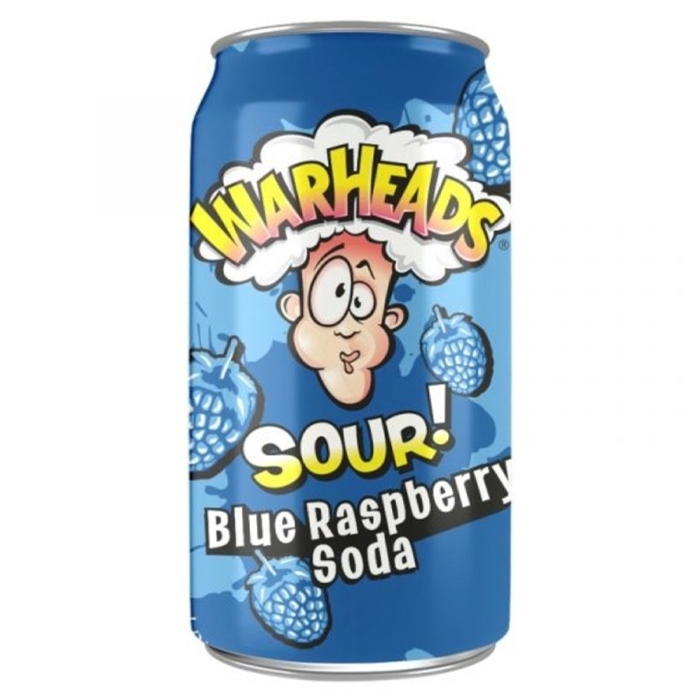 WarHeads Sour Blue Raspberry Soda газированный напиток 355 мл - фото 46445