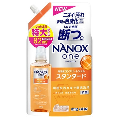 Lion "Nanox One Standard" Жидкое средство для стирки сильнозагрязненного белья, см/б 820мл - фото 46513