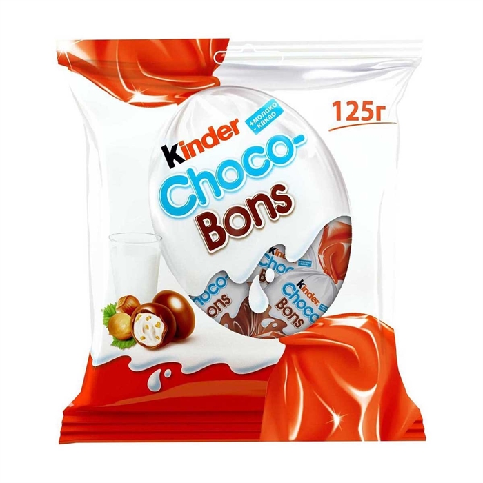 Ferrero Kinder Choco-Bons конфеты шок с молочно-ореховой начинкой 125 гр 280189 - фото 46571