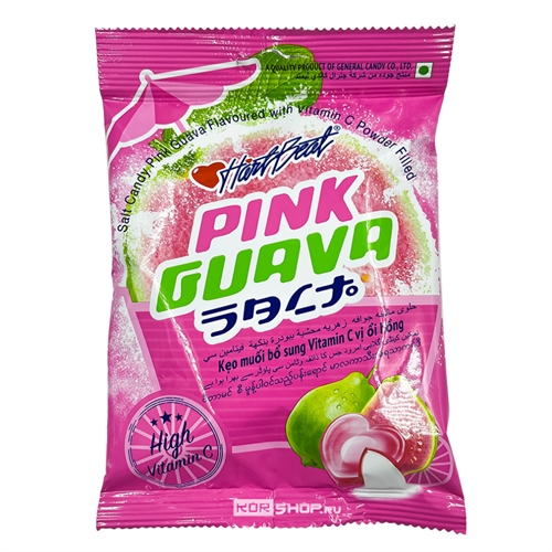 Hartbeat Salt Pink Guava Candy Конфета карамельная соленая гуава и витамин С 120гр 118858 - фото 46648