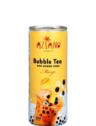 Aziano Bubble tea Молочный чай Манго и жев.шарики из конжака 250мл 330186 - фото 46961