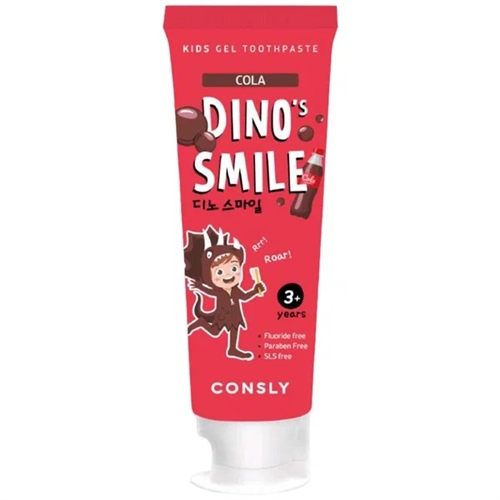 Consly Dino's Smile Зубная паста детская гелевая вкус колы 60г 186159 - фото 47463