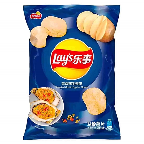 Lay's чипсы со вкусом жаренных устриц в остро-чесночном соусе 70 гр 92954 - фото 47615