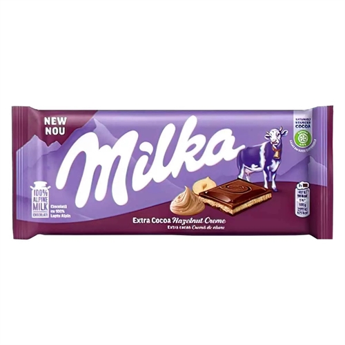 Milka Extra Cacao Hazelnut Cream Шоколад 85гр 388706 - фото 47671