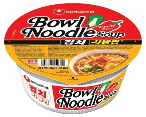 NONGSHIM Лапша быстрого приготовления с кимчи 86 гр 263085 - фото 47816