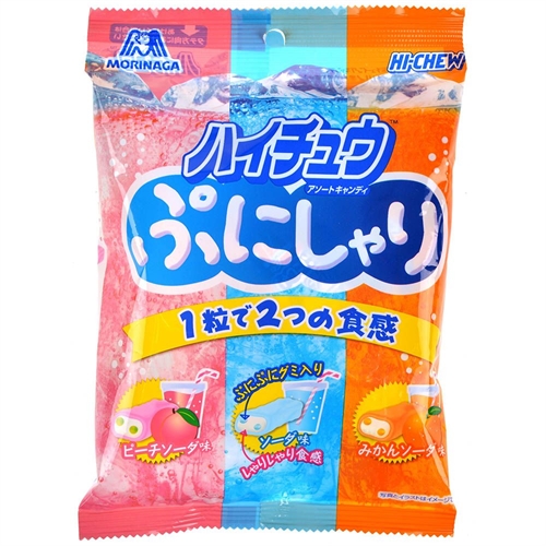 Morinaga Punishari Hi-Chew Конфеты жевательные ассорти 3 вкуса 68г 254871 - фото 48067