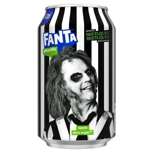 ?Sweet-lavka - Fanta Haunted Apple x Beetlejuice Напиток газированный с яблочным вкусом без добавления сахара 330мл