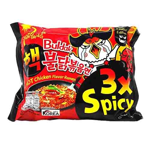 Samyang 3ХSpicy лапша быстрого приготовления рамэн со вкусом экстраострой курицы бульдак 140 гр 114548 - фото 48135