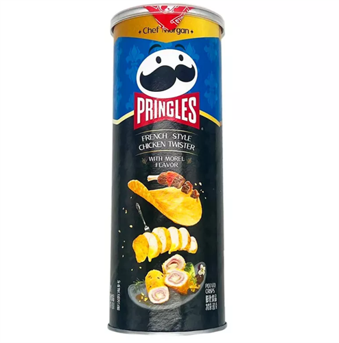 Pringles French style chicken twister with morel Чипсы Куриный твистер со сморчками 80гр 122735 - фото 48314