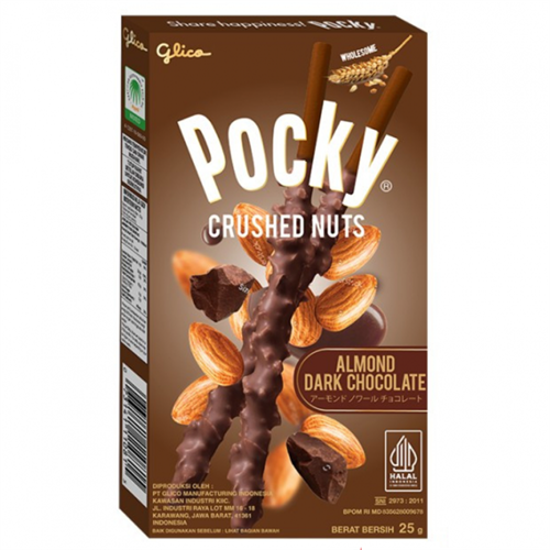 Pocky Glico Almonds Палочки s с кусочками миндаля темный шоколад 25гр Т1-00028347 - фото 48742