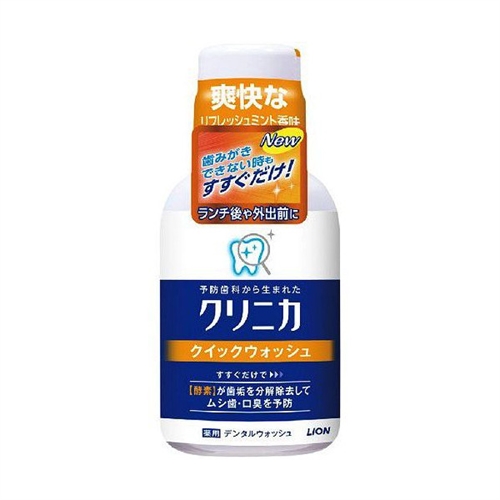 Lion Clinica Quick Wash зубной эликсир с антибактериальным эффектом и ароматом мяты 80 мл Т1-00029396 - фото 48780