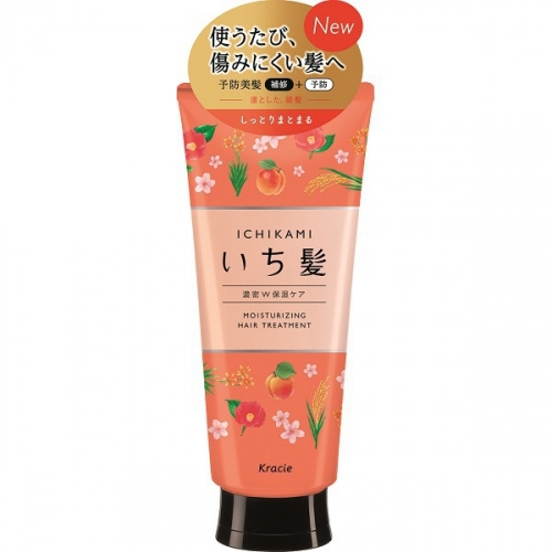 Kracie Ichikami Double Moisturizing Care Treatment Маска для волос с ароматом абрикоса 230г Т1-00030631 - фото 48840
