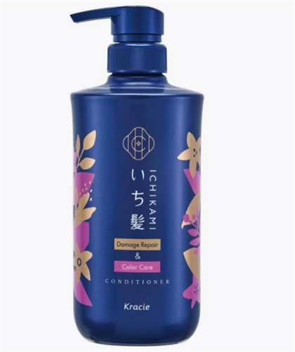 KRACIE Ichikami Damage Repair & Color Care Кондиционер для волос с ароматом цветков лимона 480мл Т1-00033604 - фото 48954