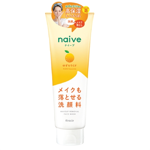 KRACIE Naive Cleansing Foam Yuzu Ceramide Увлажняющая пенка для умывания с ароматом свежего юдзу200г Т1-00033605 - фото 48955