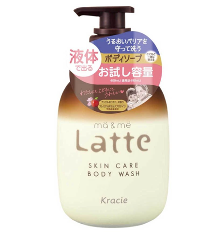 KRACIE Ma & Me Latte Body Soap Жидкое мыло для тела с ароматом яблока и пиона 490мл Т1-00033606 - фото 48956