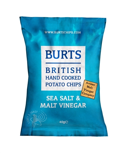 Burts Sea Salt and Malt Vinegar чипсы картофельные 40 гр УТ-00007501 - фото 49157