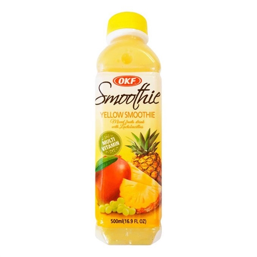 Smoothie Yellow OKF Смузи  Витаминный напиток с лактобактериями ананас белый виноград манго 500 мл УТ-00013164 - фото 49198