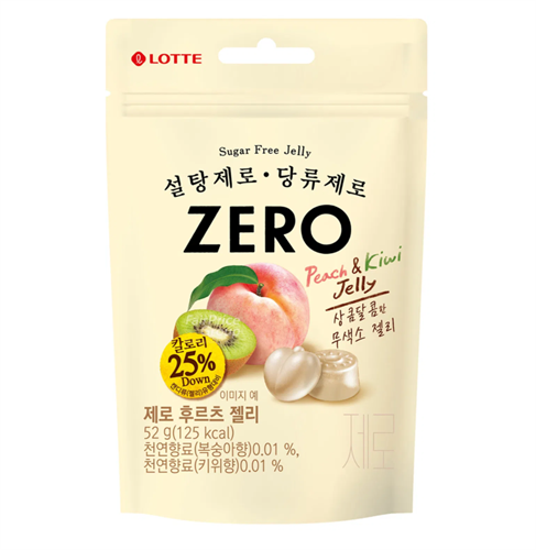 Lotte Zero Fruits Jelly жевательный мармелад без сахара 52 гр Т1-00028827 - фото 49422