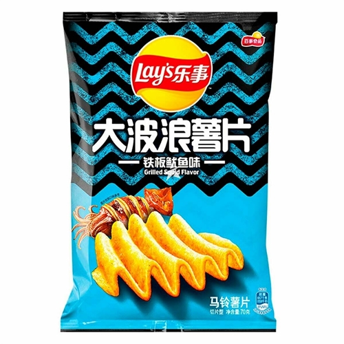 Lay's Big Wave Grilled Squid чипсы картофельные 40 гр Т1-00036517 - фото 49578