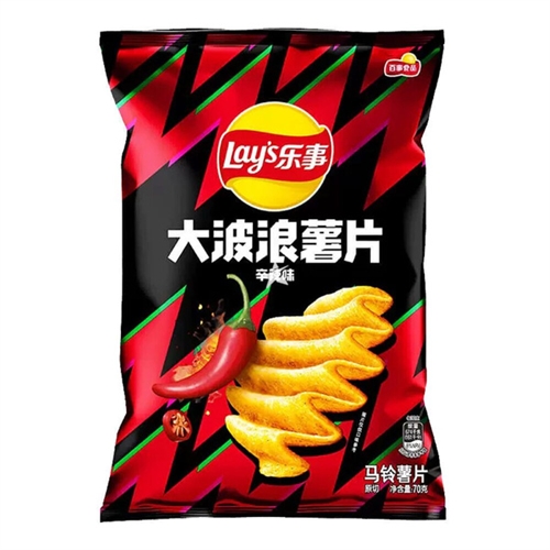 Lay's Big Wave pure spicy чипсы картофельные острые 40 гр Т1-00036514 - фото 49593