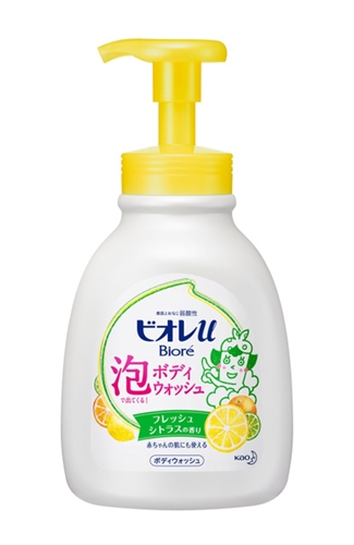 KAO Biore U Foam Fresh Citrus Жидкое мыло-пенка для тела с освежающим цитрусовым ароматом 600мл Т1-00021863 - фото 49954