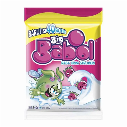 Big Babol Strawberry Cream Жев. резинка 132гр Т1-00017150 - фото 50035